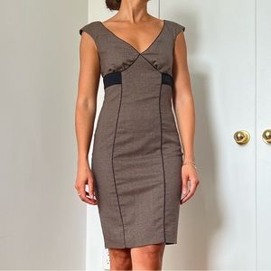 Sexy formal dress - mad man style, fitted silhouette Houndstooth pattern dress